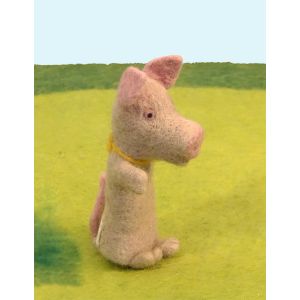 Filz-Finger-Puppe rosa Schweinchen kaufen München, Felt, handmade glove puppet pig made of felt, natürliches Kinder-Spielzeug aus Filz, Hangemachte Filz-Finger-Puppe Schwein, Filz-Tier, Filz-arbeit, Filzfingerpuppe rosa Schweinchen