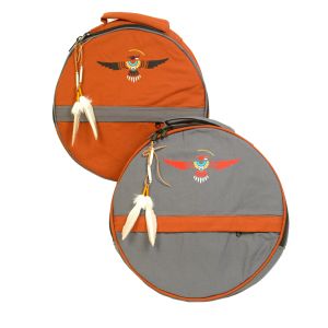 Rahmentrommel-Rucksack CP grau - Adler, 54 cm kaufen München, Rundtrommel-Rucksack, Rahmentrommel-Rucksack, kaufen Bayern, buy rucksack eagle for shaman drum 21,25