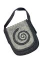 Rahmentrommeltasche Filz rauchgrau-hellgrau, 42 cm kaufen München, buy handmade bag from felt for 15,7