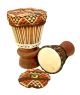 Djembe-Top Tribal-Art rot, 37 cm kaufen München, Djembe-Schoner, Tommel-Hut kaufen Bayern, Djembe-Schutz, buy 14,6