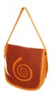 Rahmentrommeltasche Filz orange-rot, 42 cm kaufen München, buy handmade bag from felt for 15,7