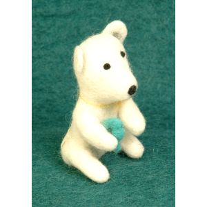 Filz-Fingerpuppe Eisbär kaufen München, Eisbär mit Fisch aus Filz kaufen Bayern, Felt, handmade glove puppet icebear made of felt, natürliches Kinder-Spielzeug aus Filz, Filz-Tier, Filz-arbeit, Filzfingerpuppe Eisbär mit Fisch
