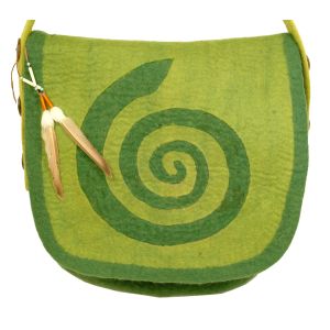 Rahmentrommel-Tasche Filz, dunkelgrün-hellgrün, 54 cm kaufen München, buy felt bag for shaman drum 21