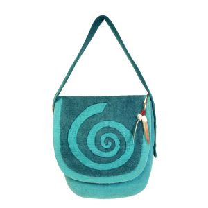 Rahmentrommel-Tasche aus Filz türkis-petrol, 54 cm kaufen München, Filz-Rahmentrommeltasche kaufen, buy felt bag for 20,5