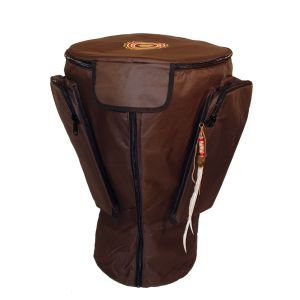 Djembe-Tasche Deluxe braun Mandala golden FZ-G, 62 cm kaufen München, Trommel-Rucksack kaufen Erding, Trommel-Tasche kaufen Bayern, Djembe-Sack kaufen BRD, buy drum case for 24,5