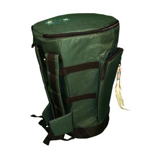 Profi Djembe-Rucksack Deluxe Mandala FZ-G dunkelgrün, 66 cm kaufen München, Trommel-Rucksack kaufen Bayern, Trommelrucksack kaufen Erding, Djembe-Tasche kaufen BRD, buy drum case for djembe height 26