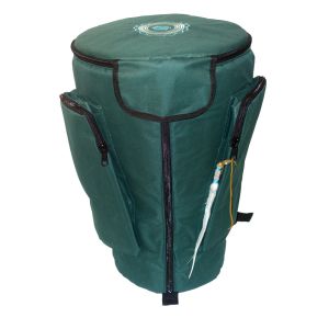 Profi Djembe-Rucksack Deluxe Mandala FZ-S dunkelgrün, 62 cm kaufen München, Trommel-Rucksack kaufen Bayern, Trommelrucksack kaufen Bayern, Djembe-Tasche kaufen BRD, buy drum case for djembe height 24,4