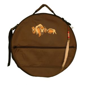 Rahmentrommel-Tasche Deluxe braun - Bison, 44 cm kaufen München, Schamanentrommel-Tasche kaufen BRD, buy drum case for 16,5